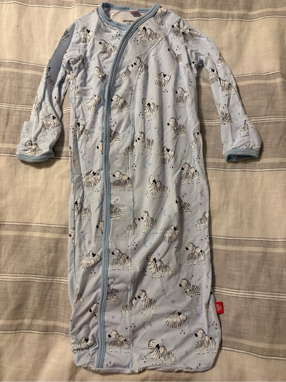 Magnetic Me Gown Newborn to 3 Month Blue Zebra